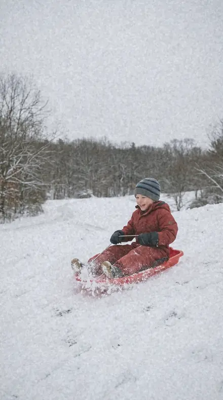Hoarding Board applied to Child sledding