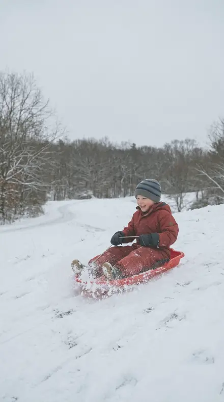 Barn Door applied to Child sledding