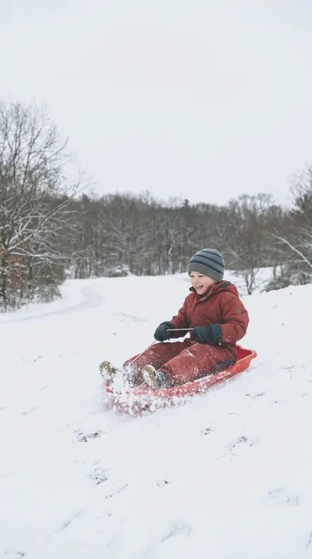 Pigeon Loft applied to Child sledding