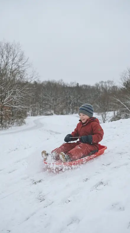 Well Cover applied to Child sledding