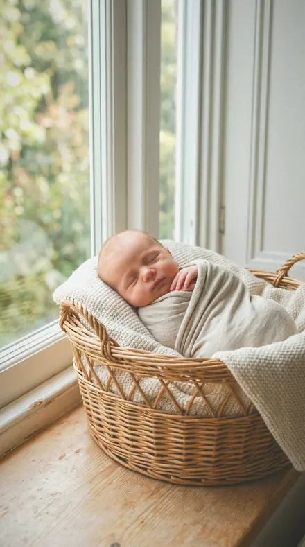 Corner Fold applied to Newborn basket