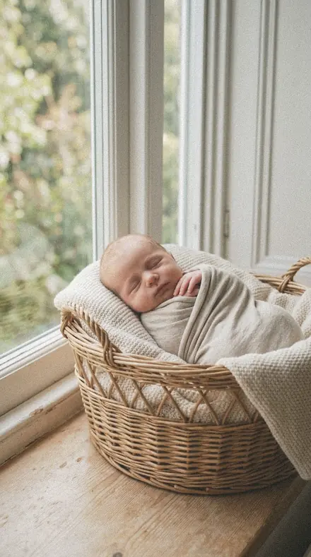 Blank Gable applied to Newborn basket