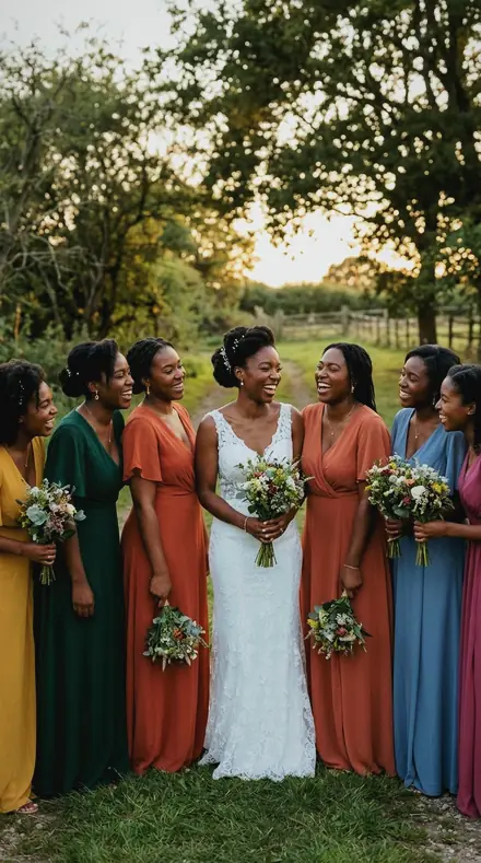 Umbrella Row applied to Bride laughing