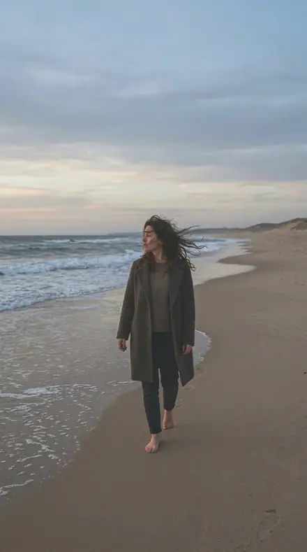 Raw Silk applied to Beach evening