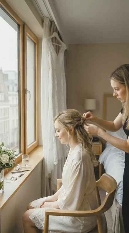 Spot Face applied to Bridal prep window