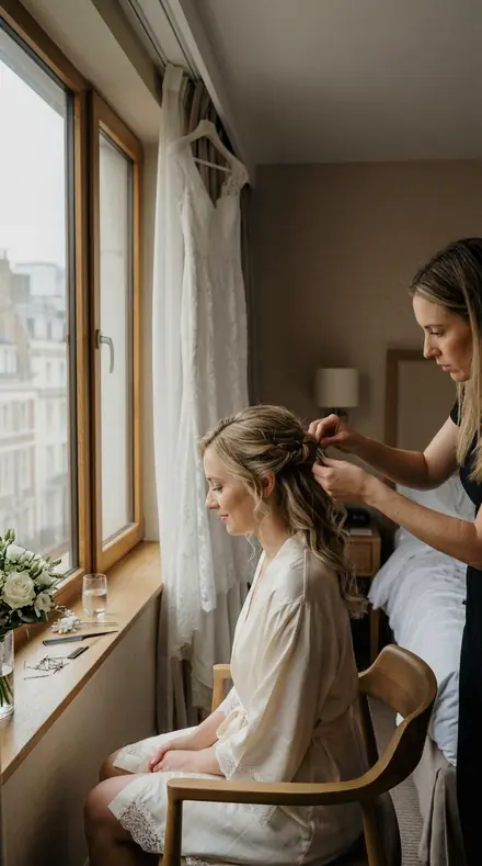 Deep Canopy applied to Bridal prep window