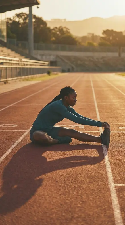Faience Tile applied to Athlete track