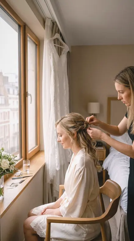 Humid Glare applied to Bridal prep window
