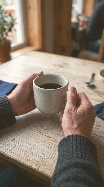 Carved Lintel applied to Hands cup