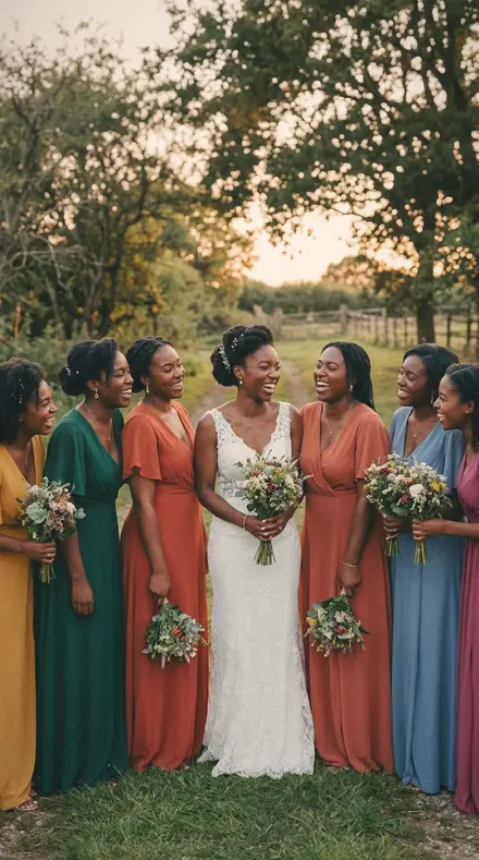 Grain Chute applied to Bride laughing