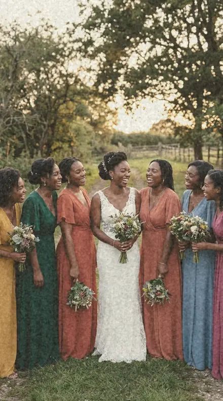 Amber Reel applied to Bride laughing