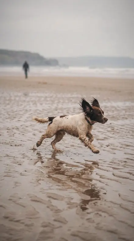 Feed Sack applied to Dog beach run