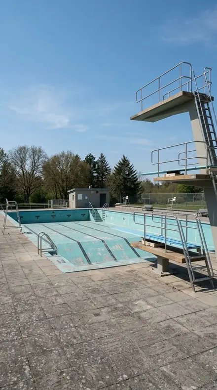 Before: Empty pool