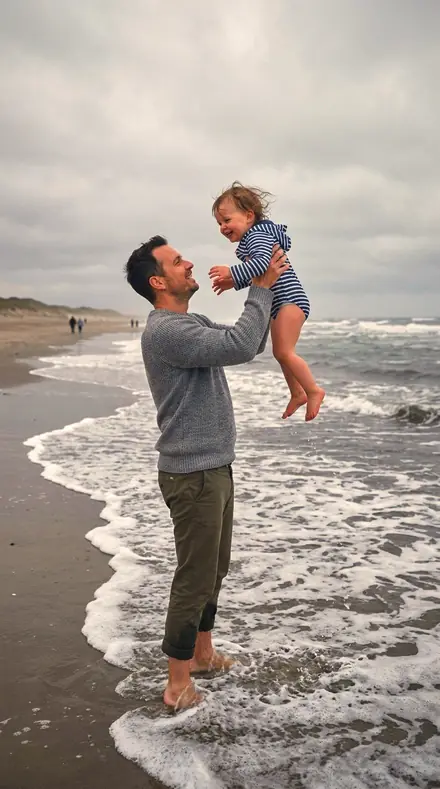 Chopping Block applied to Father toddler beach