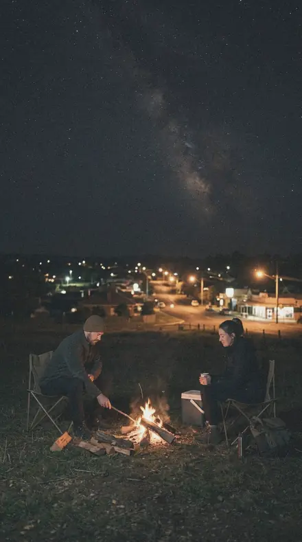 Wanderer applied to Night 005 campfire lowlight