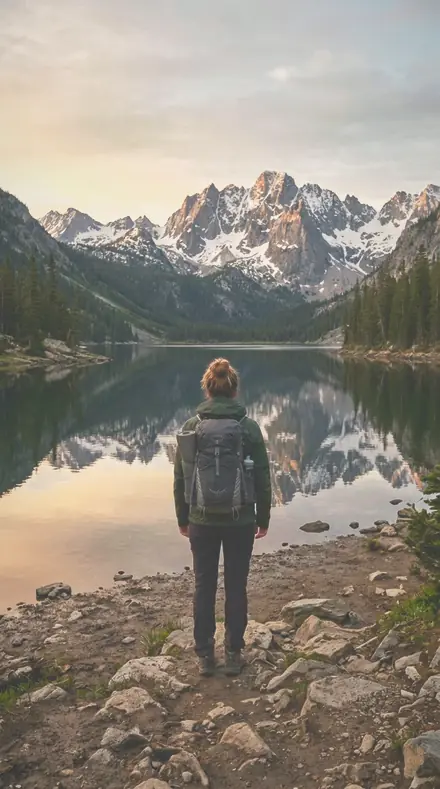 Stole Colour applied to Mountain lake