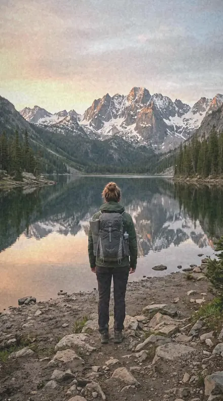 Flat Varnish applied to Mountain lake