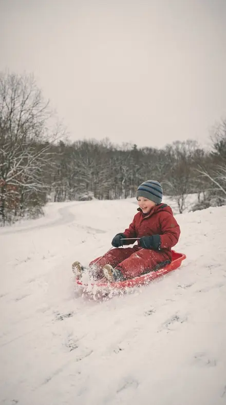 Grain Chute applied to Child sledding