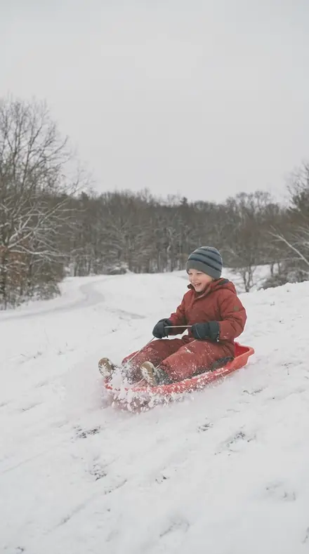 Bootie Cuff applied to Child sledding