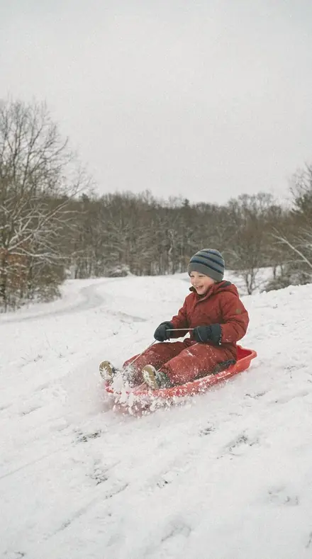 Copper Kettle applied to Child sledding