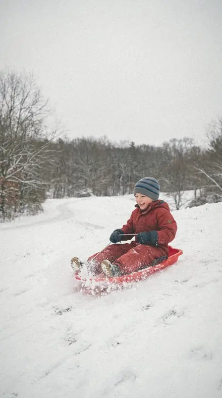 Estuary Calm applied to Child sledding