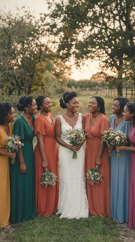 Hedge Gap applied to Bride laughing