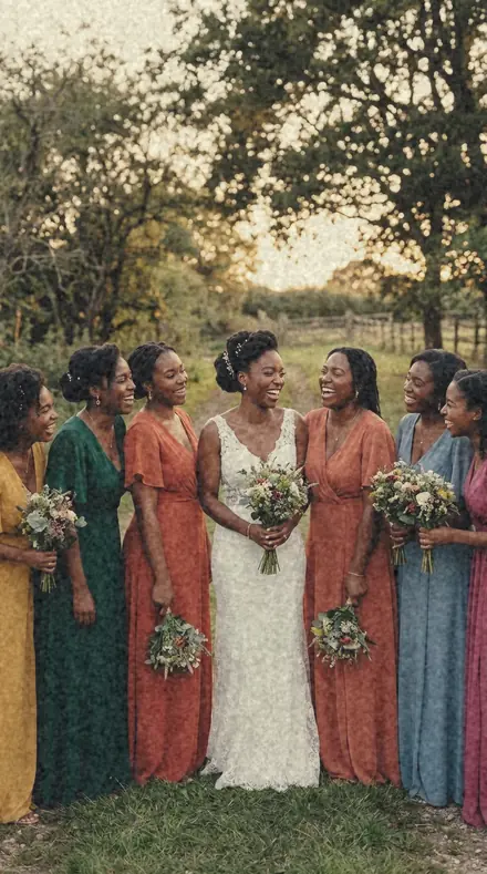 Transit Stamp applied to Bride laughing