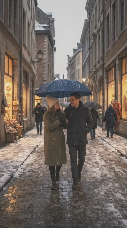 Muslin Square applied to Snow street couple