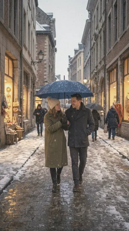 Sock Heel applied to Snow street couple