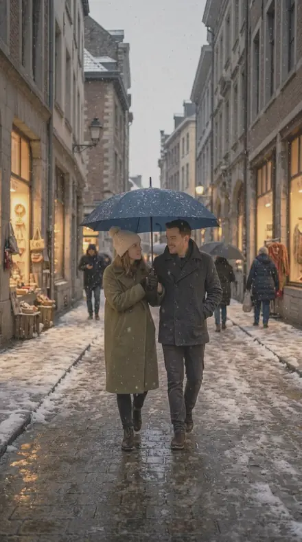 Cheek Fold applied to Snow street couple