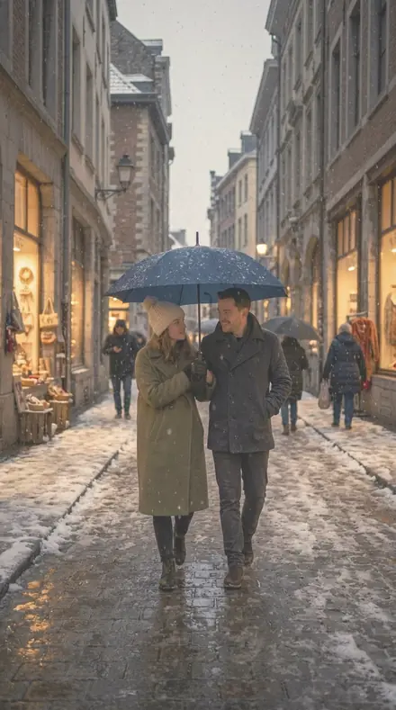 Endpaper Edge applied to Snow street couple