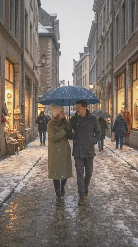 Print Column applied to Snow street couple