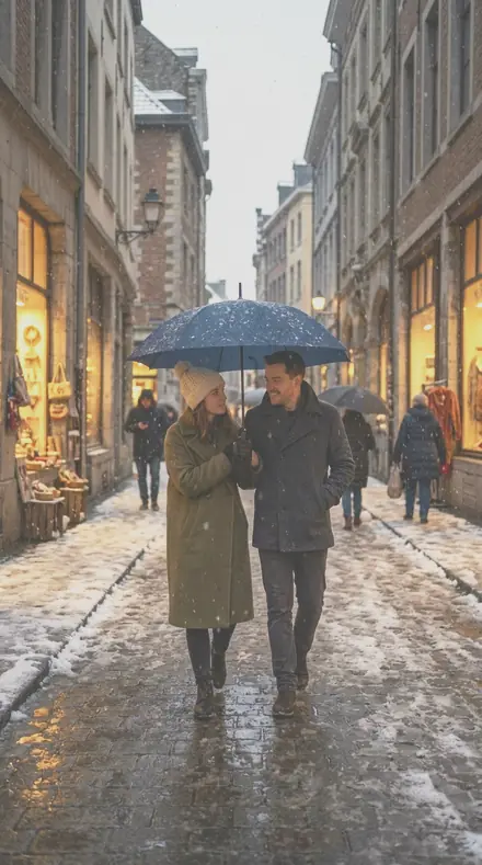 Torn Edge applied to Snow street couple