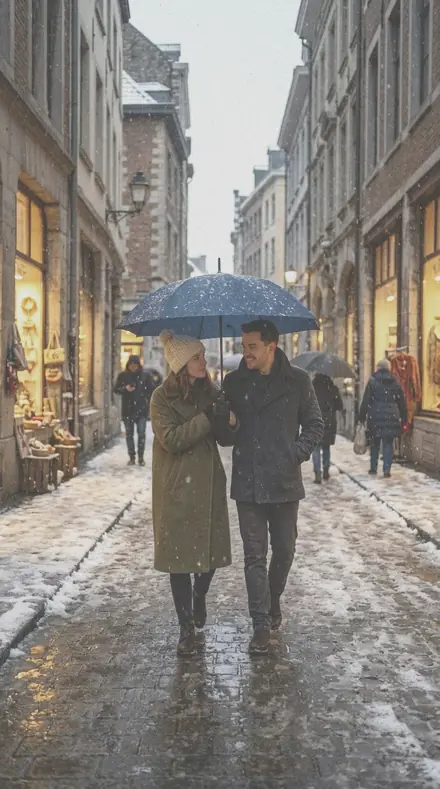 Copy Desk applied to Snow street couple