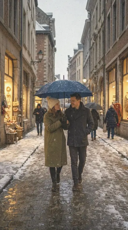 Brass Filigree applied to Snow street couple