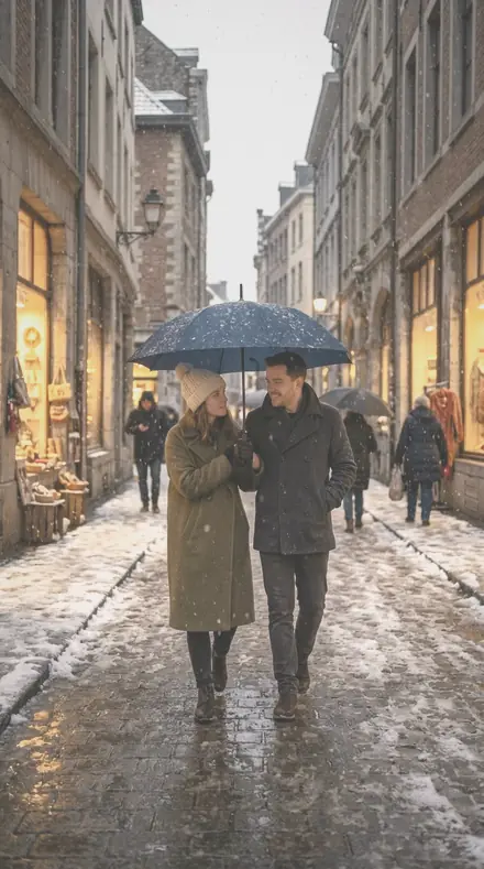 Wrapped Calm applied to Snow street couple