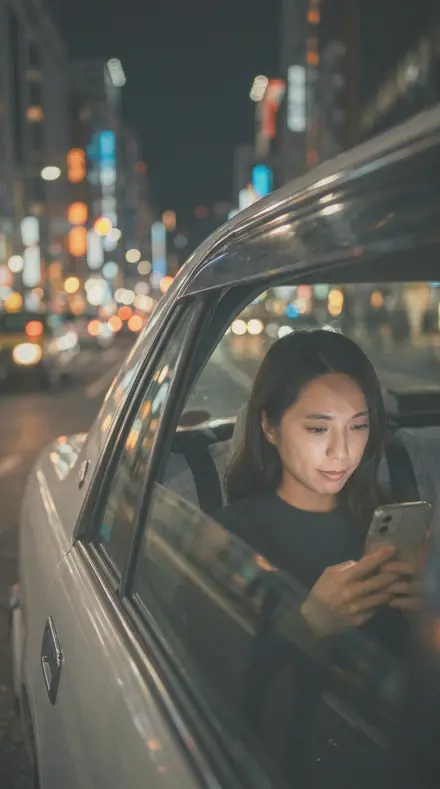 Honour Cord applied to Taxi night window