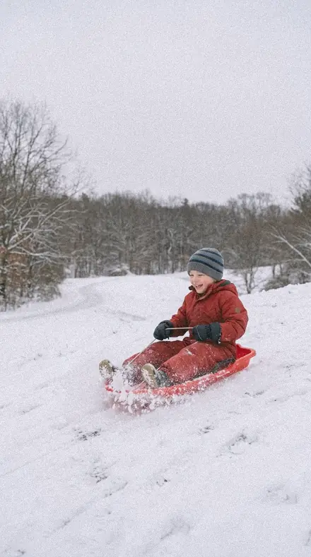 Livery Paint applied to Child sledding