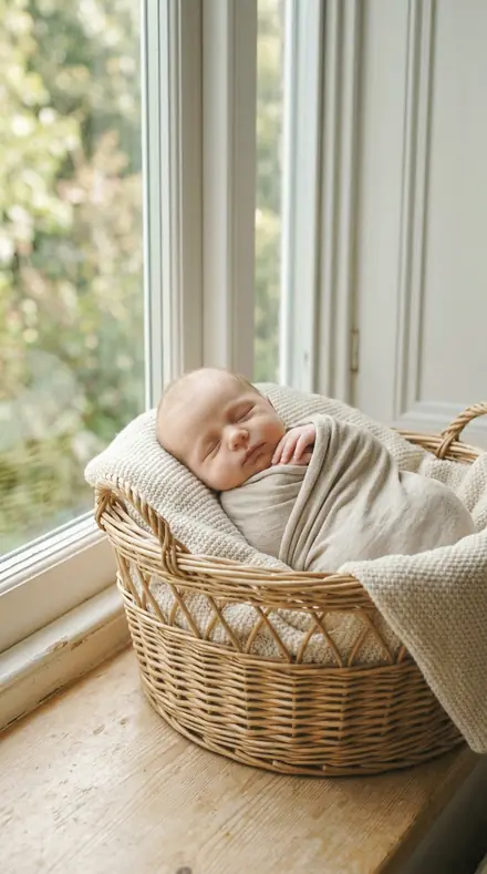 Rose Pull applied to Newborn basket