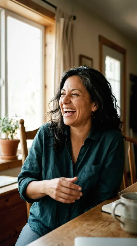Small Loop applied to Portrait 004 laughing daylight