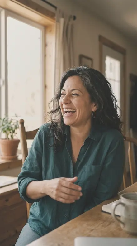 Even Tone applied to Portrait 004 laughing daylight