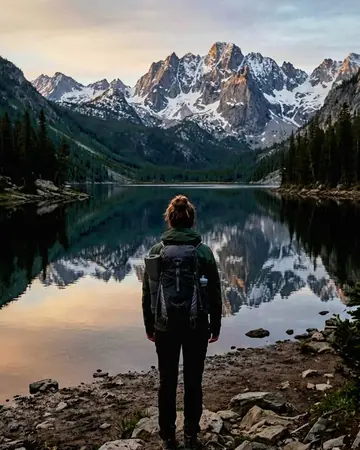 Mountain lake. With the Foamcrest preset applied.