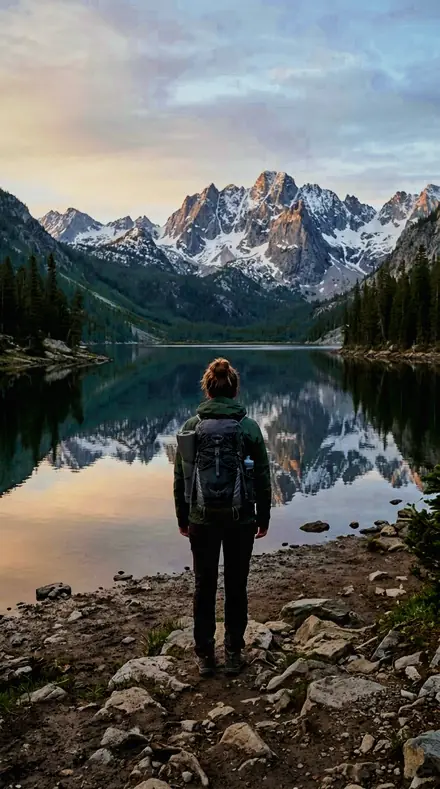 Wash Back applied to Mountain lake