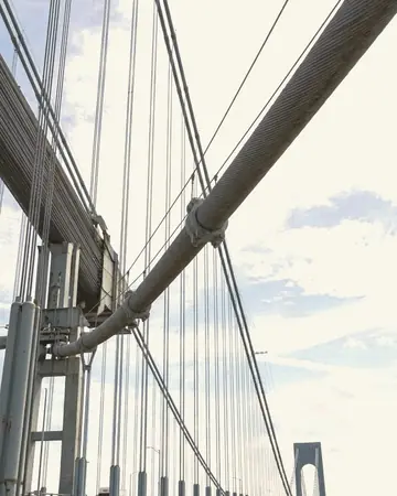 Bridge cables. With the Japan Film preset applied.