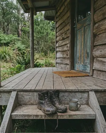 Cabin porch. With the Japan Film preset applied.