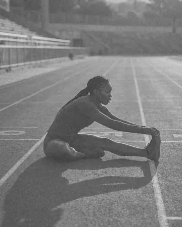 Athlete track. With the Mono Film preset applied.