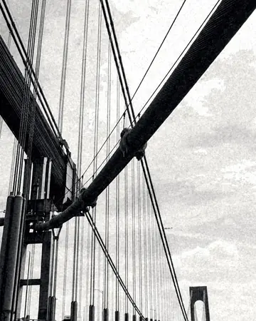 Bridge cables. With the Mono Film preset applied.