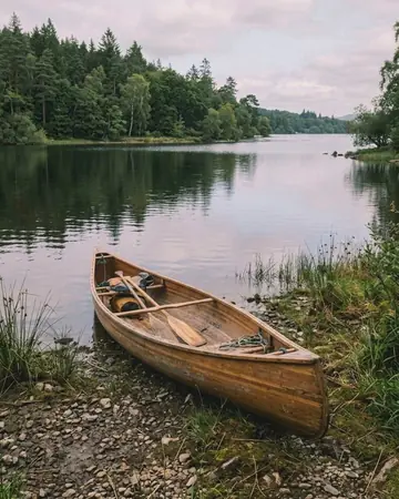 Lake canoe. With the Monsoonhaze preset applied.