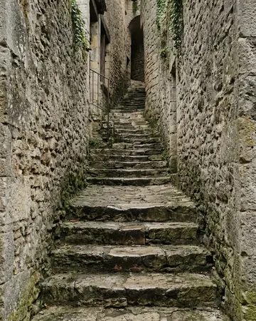 stone steps. Photographed without a preset.