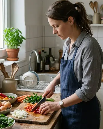 Kitchen cook. Photographed without a preset.